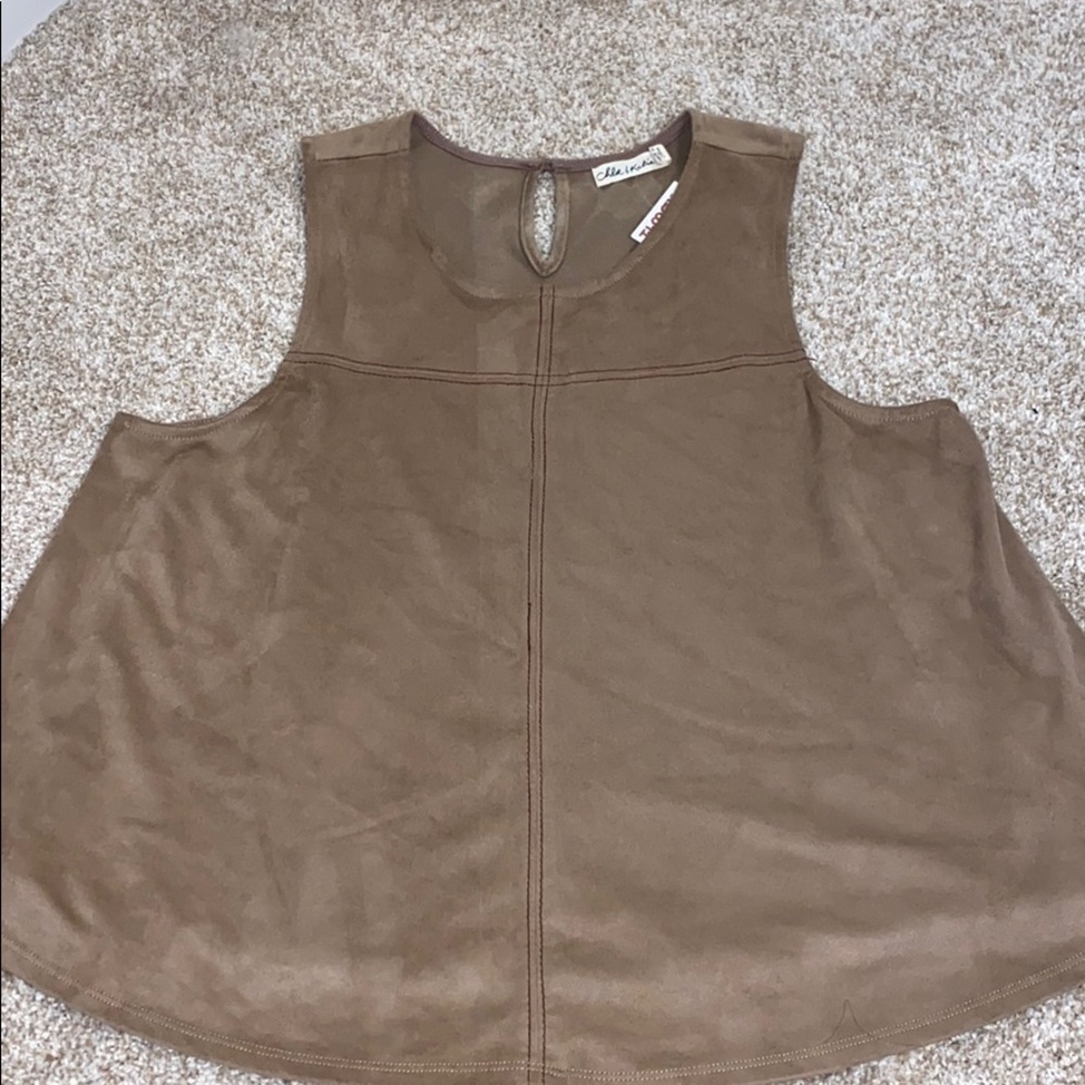 Suede texture tank top